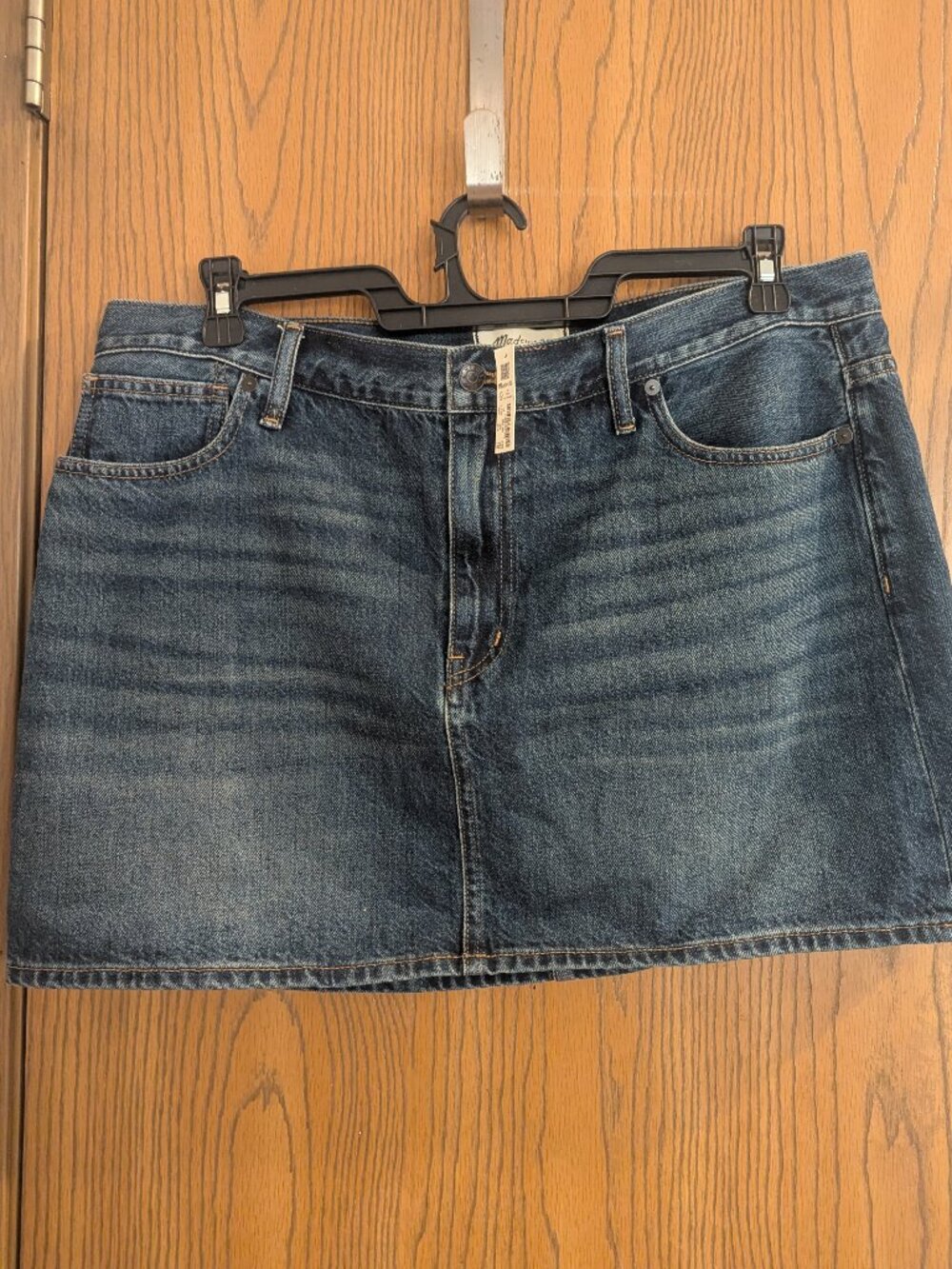 NWT Madewell Classic Mini Denim Blue Jean Skirt-Women's 32